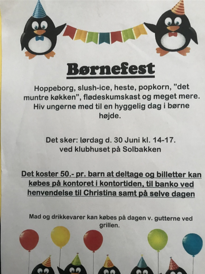 Børnefest 30/6